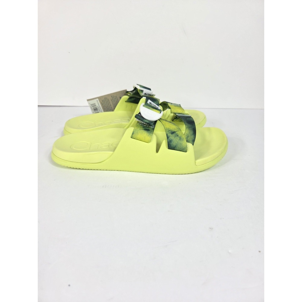 Chaco Chillos Slide Public Lands Sandals Women Sz 8 Green Tie Dye Citrus Tags